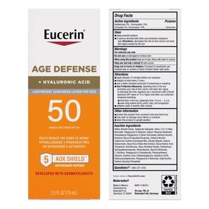 Eucerin Age Defense SPF 50 Lightweight Sunscreen Lotion